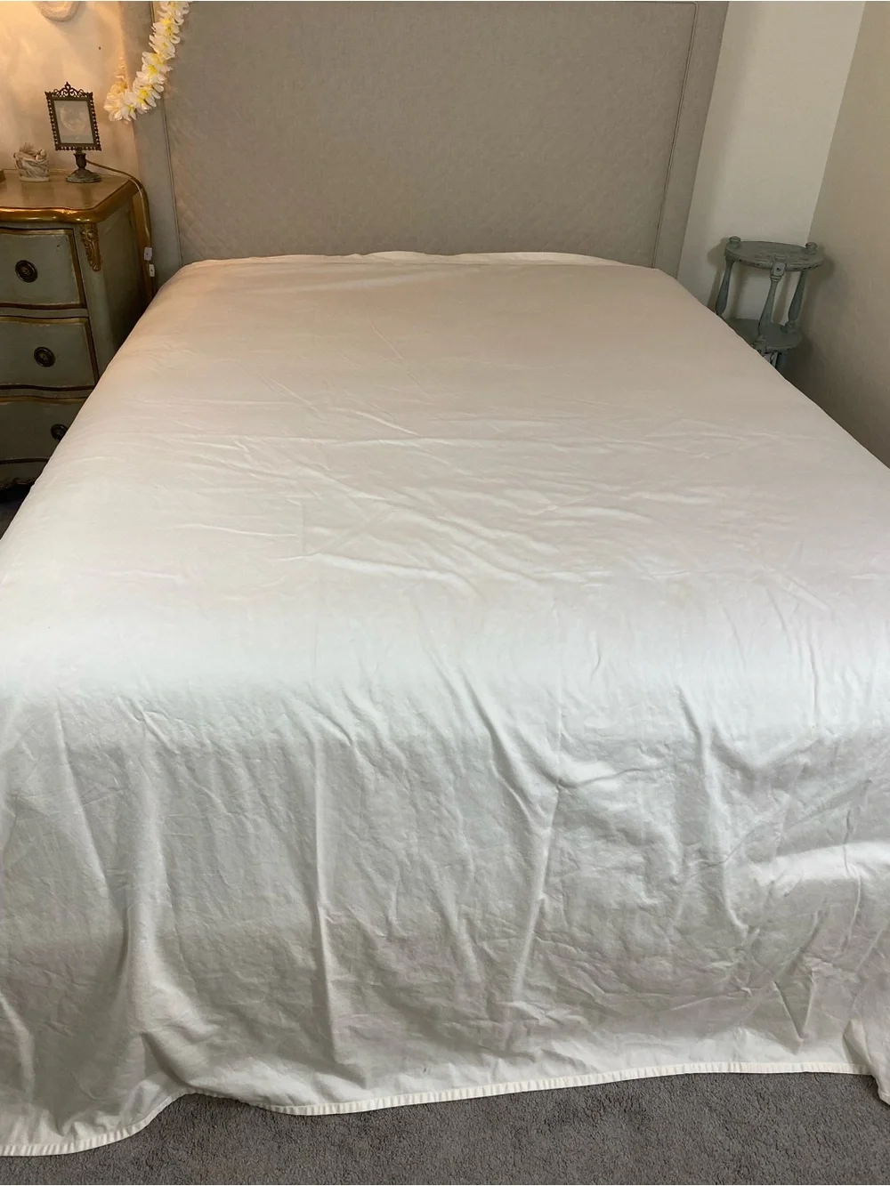 Liz Claiborne Cream King flat sheet Egyptain cotton luxurious tc 600